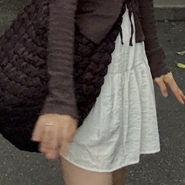 에잇세컨즈 원피스 가디건 코디세트