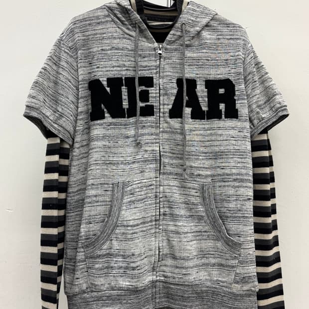 빈티지 롱슬리브 후드집업 코디세트