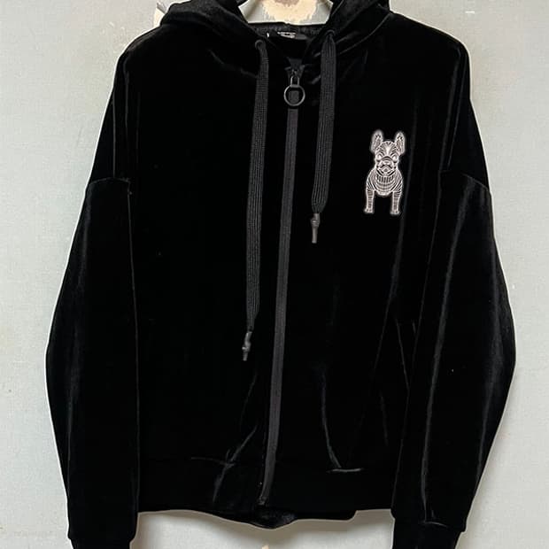 라이프워크 여자 벨벳 후드집업 추동 프리 최대 88사이즈 