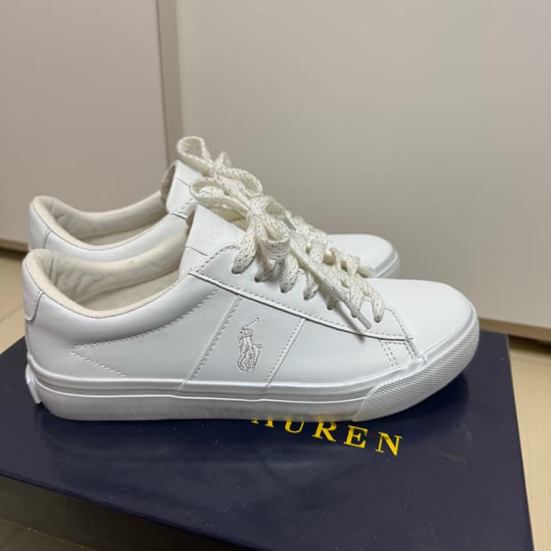 정품 폴로랄프로렌 화이트포니 스니커즈 신발 230mm 새상품