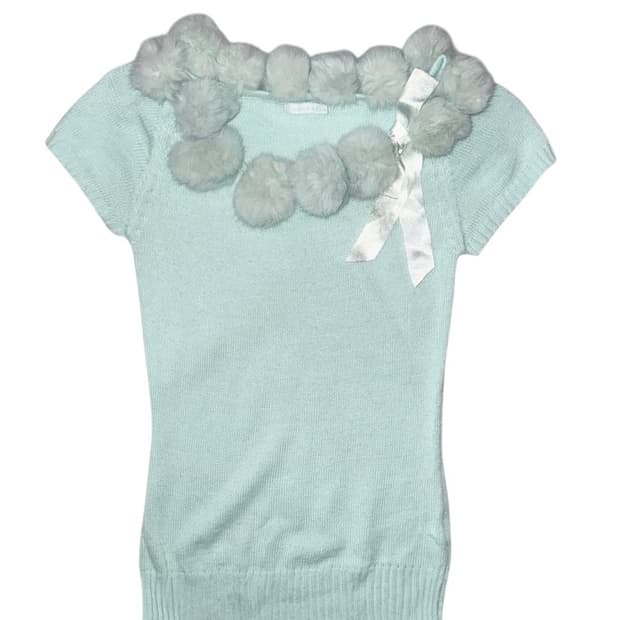 빈티지 반팔 니트