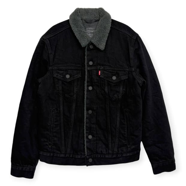 리바이스 블랙 쉐르파 셰르파 트러커 자켓