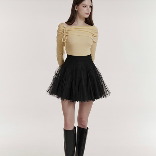 그레이스유 샤 미니스커트 블랙m