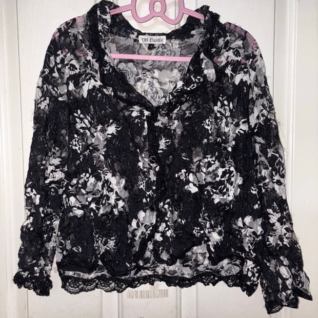 빈티지 페어리 그런지 모리 시스루 가디건