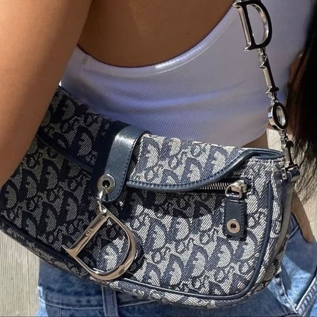 희귀)디올 오블리크 빈티지 참 백