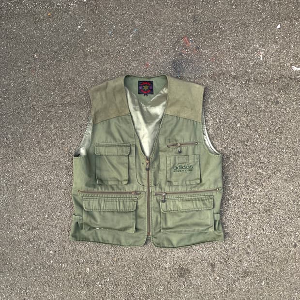 90s 아디다스 재우교역 올드스쿨 유틸리티 멀티포켓 베스트 조끼 105