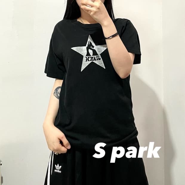 에스파크 프린팅 펑크 반팔티