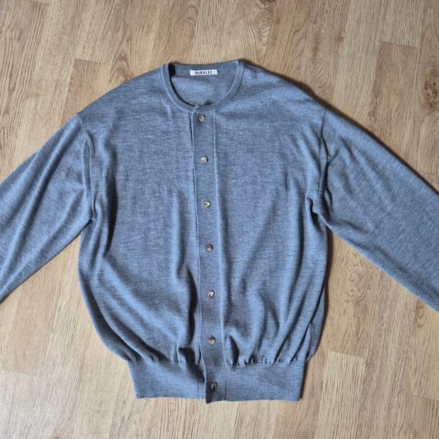 오라리 캐시미어 하드트위스트 가디건 3사