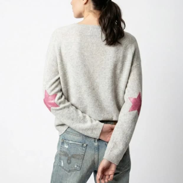  [정품] 쟈딕앤볼테르 CICI 캐시미어 100% 별패치 니트 (S)