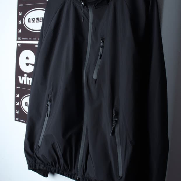 (XL-2XL) 디미트리블랙 집업 바람막이 점퍼자켓 블랙-H33078