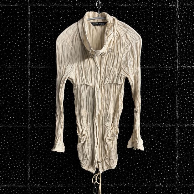 Anne Klein 크링클 드로우스트링 집업