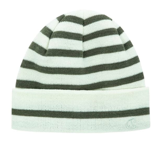 Suu 코이세이오 스트라이프 비니 화이트 카키