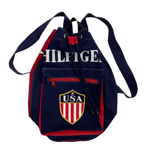 타미힐피거 USA 드로우 스트링 더블백팩