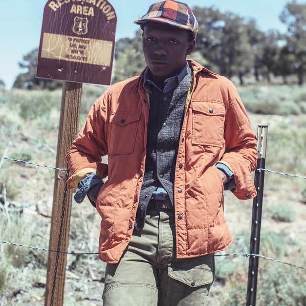 더블알엘 RRL 오렌지 퀼팅 셔츠자켓