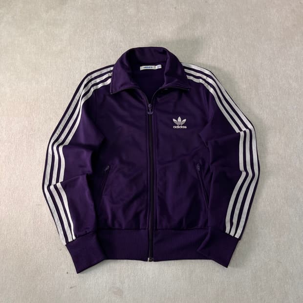 W 90 아디다스 퍼플 백로고 유로파 트랙탑 져지