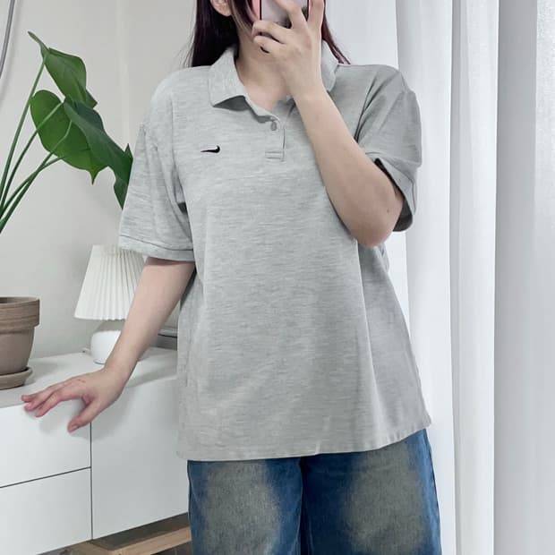 [정품] 나이키 그레이 스우스 반팔카라티 [ L ]