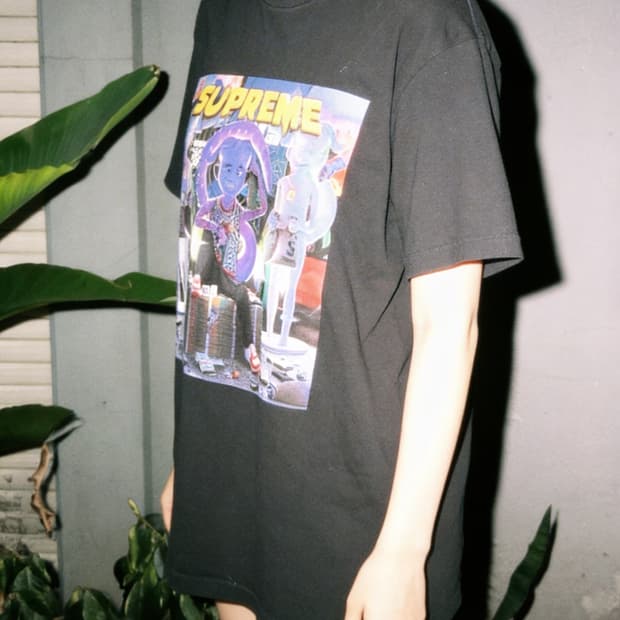 슈프림 17SS  '리치스트'  티셔츠 블랙