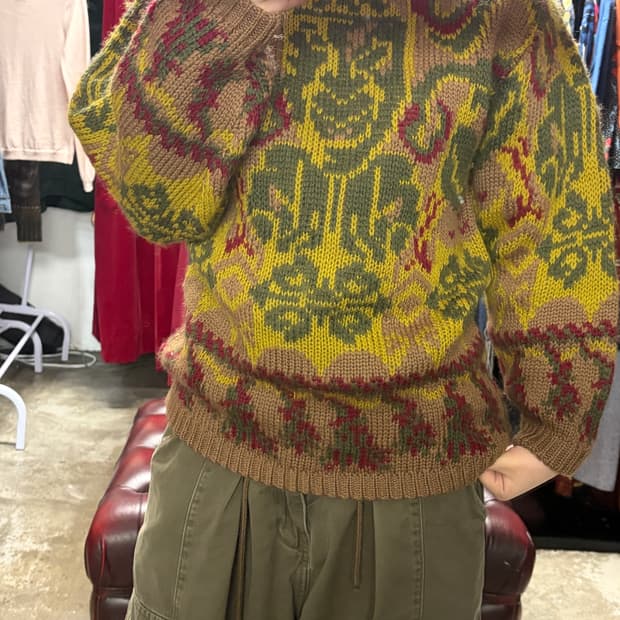  wool 100% vintage 니트  울 100%