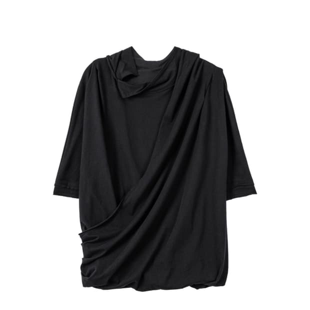 하르테올뎀 Asym Hooded Sleeve 블랙