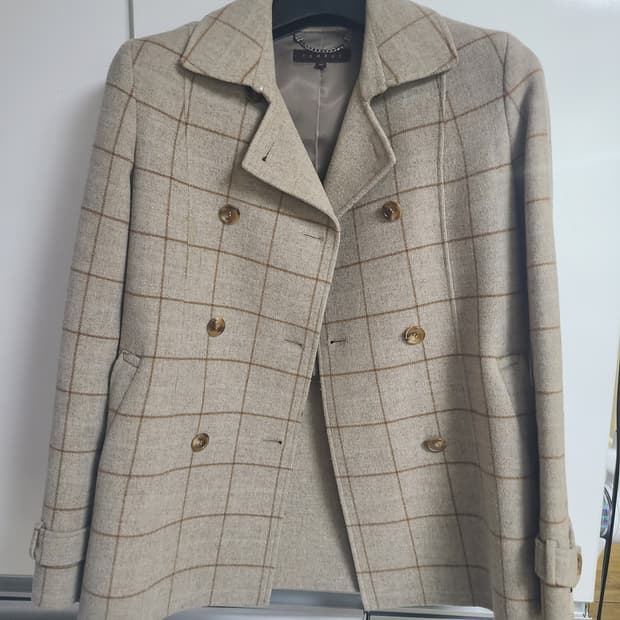 TOMBOY 빈티지 체크 더블 숏코트 (여성 s / 상태 양호)