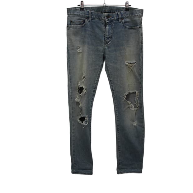 SAINT LAURENT 15 F/W 생로랑 디스트로이드 데님 팬츠