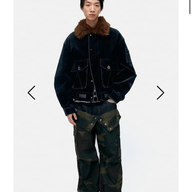 앤더슨벨 미쿠스 벨벳 봄버 재킷 블랙