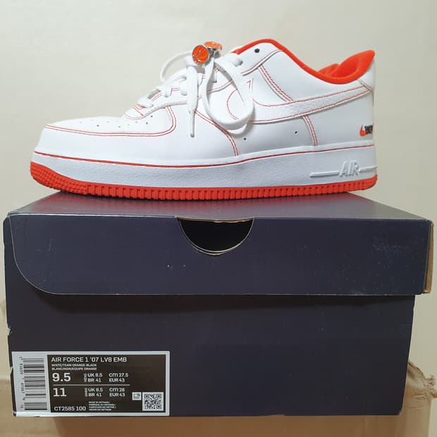 나이키 에어포스 1 러커 파크 오렌지 스티치 CT2585-100