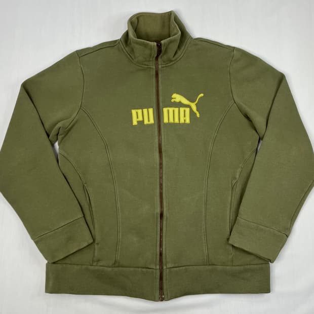 푸마 올리브색 집업 자켓