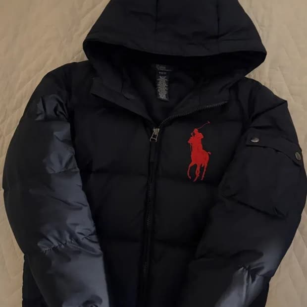 폴로 빅포니패딩 네이비