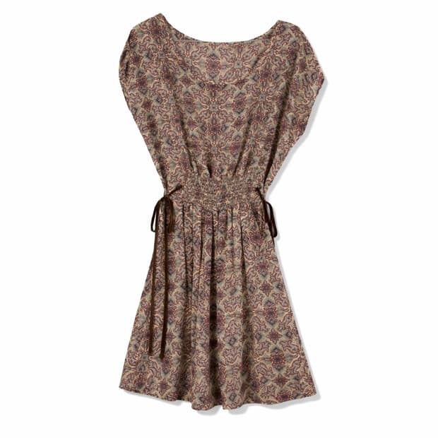 Side Tie Paisley Mini Dress