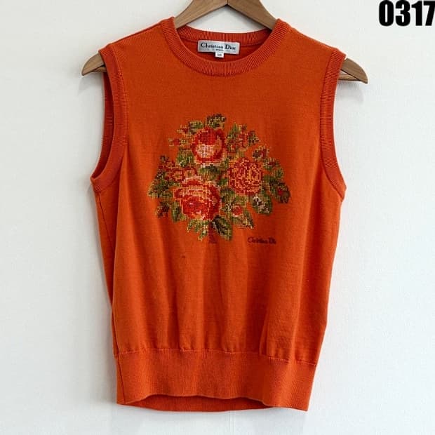 크리스찬 디올 스포츠 라인 니트 베스트 S 0317 