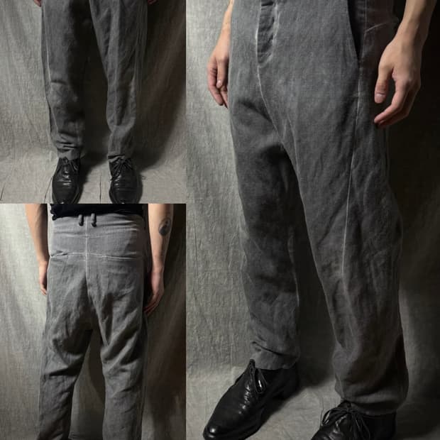 Lumen et umbra grey wool blend trousers