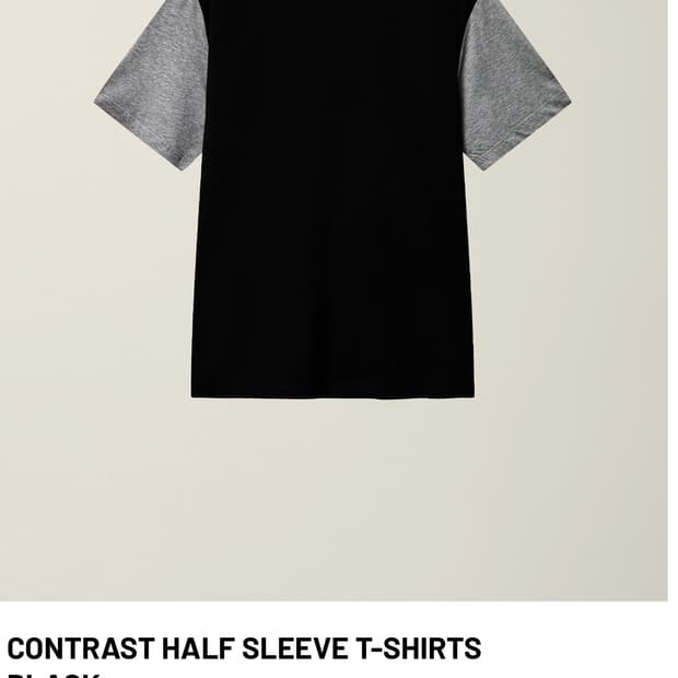 L)구매.  CONTRAST HALF SLEEVE T-SHIRT. 구매