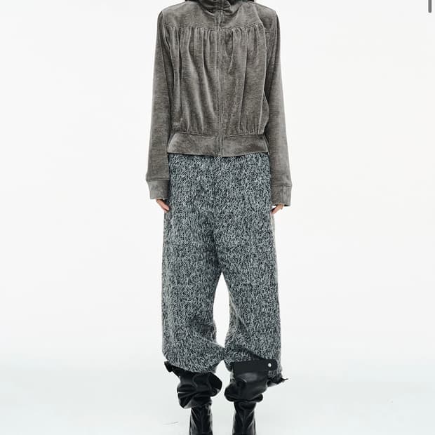 세릭 헤어리와이드팬츠 Hairy Wide Pants 차콜