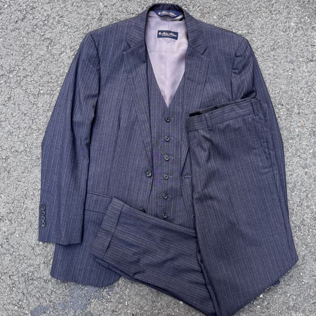 브룩스브라더스 3피스 스트라이프 수트 셋업 