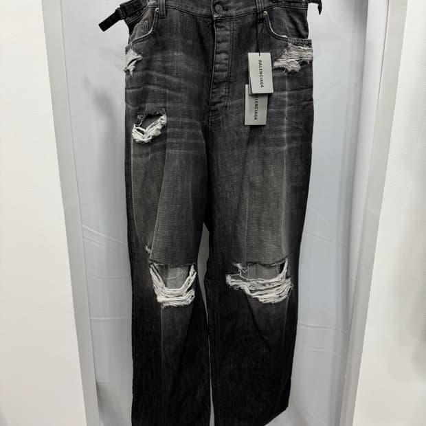 발렌시아가 디스트로이드 슈퍼라지 팬츠 M 