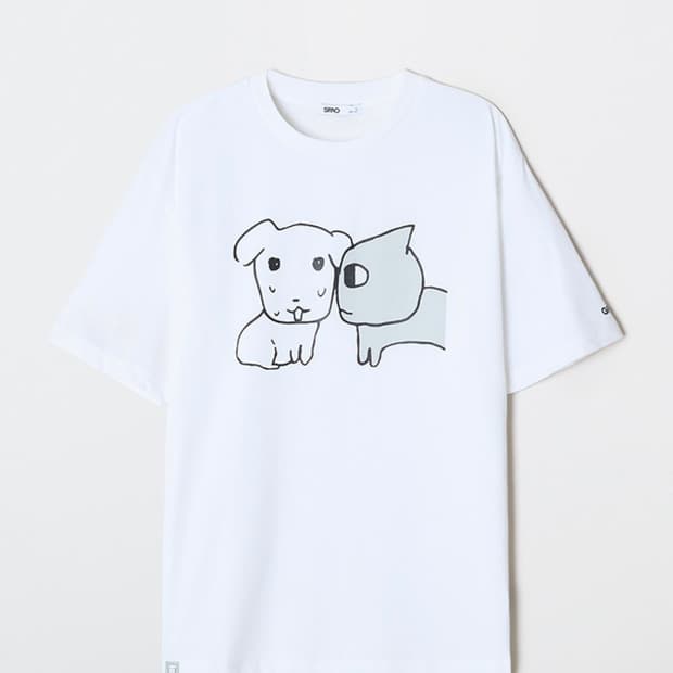 스파오 가나디 고냐니 반팔 티셔츠 콜라보