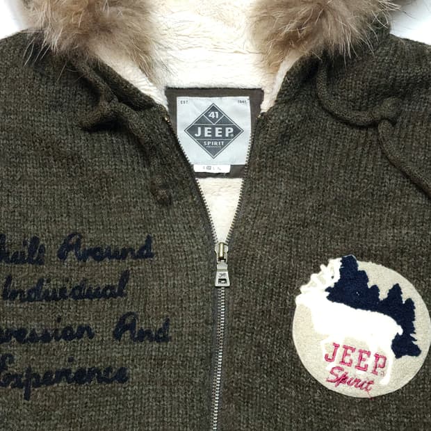 Jeep 헤리티지 후드집업 카키 M