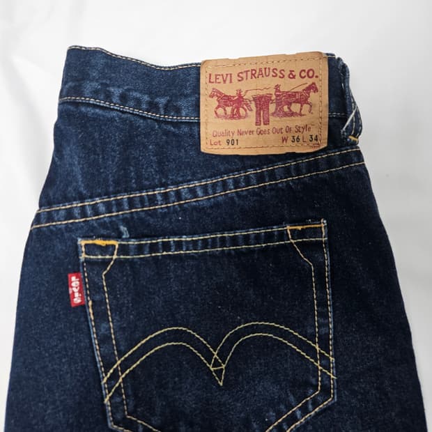 리바이스 901 아이코닉 타입1 와이드 스트레이트핏 데님팬츠 빈티지 36