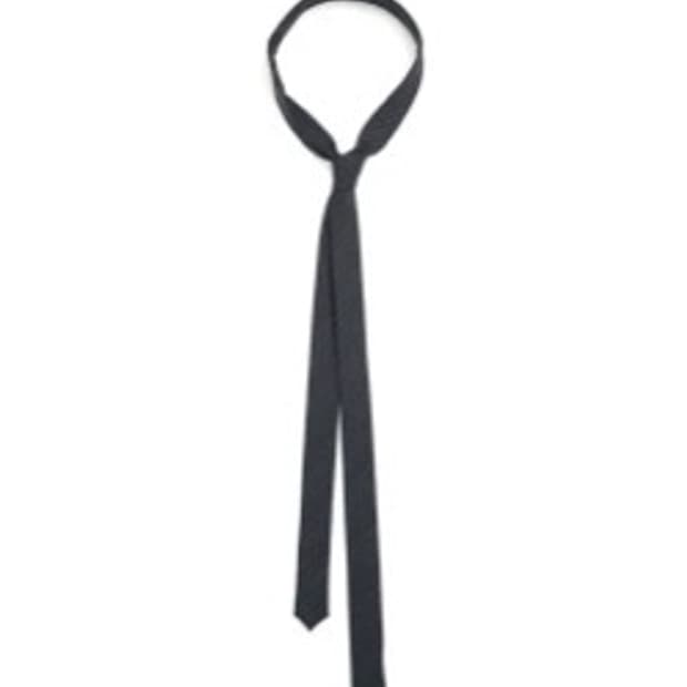 해칭룸 타이 Pete Tie Wool Stripe Dark Navy