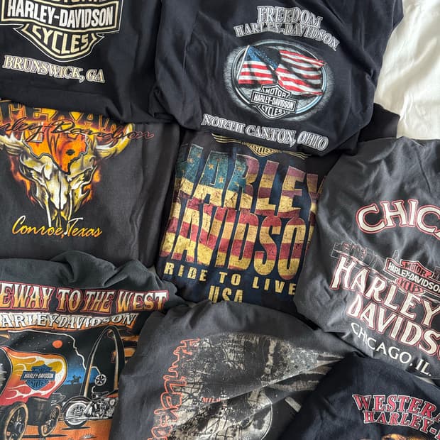 ⚠️ Drop 예정 빈티지 할리데이비슨 리프린팅 티셔츠
