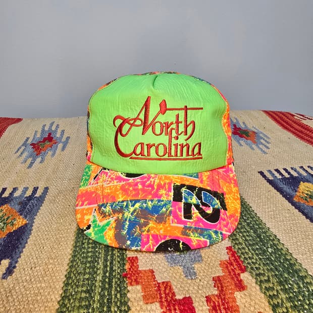 빈티지 90s 올드스쿨 서브컬처 서핑 노스 캐롤라이나 트로피칼 캡