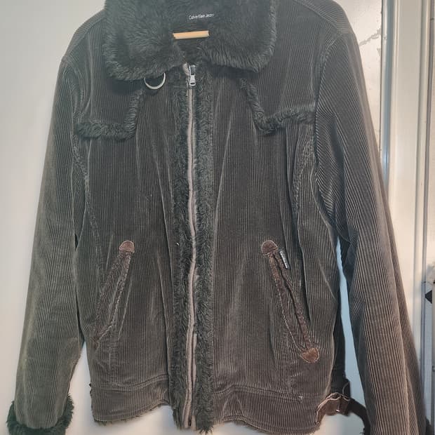 00s 캘빈클라인 시어링 코듀로이 무스탕 XL