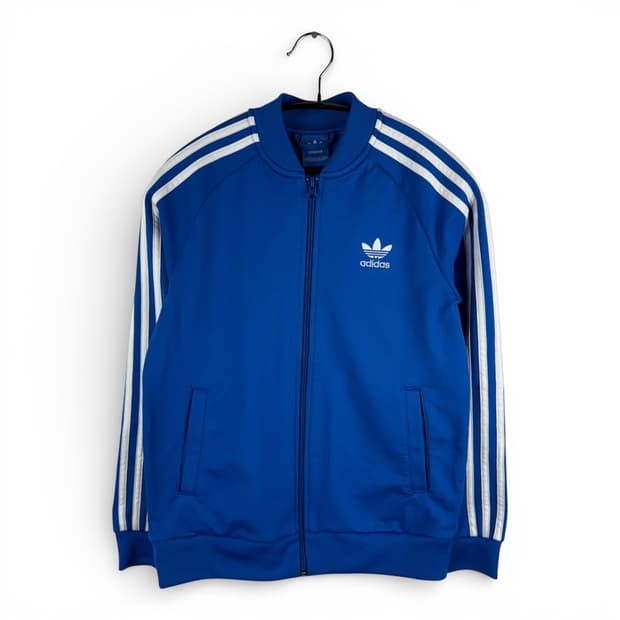 150) 아디다스 키즈/우먼스 슈퍼스타 트랙탑 져지 블루