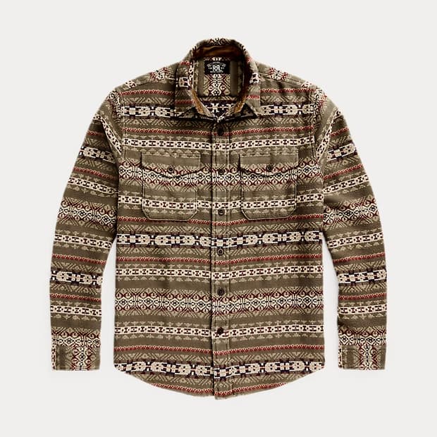 RRL자카드 오버셔츠 L
