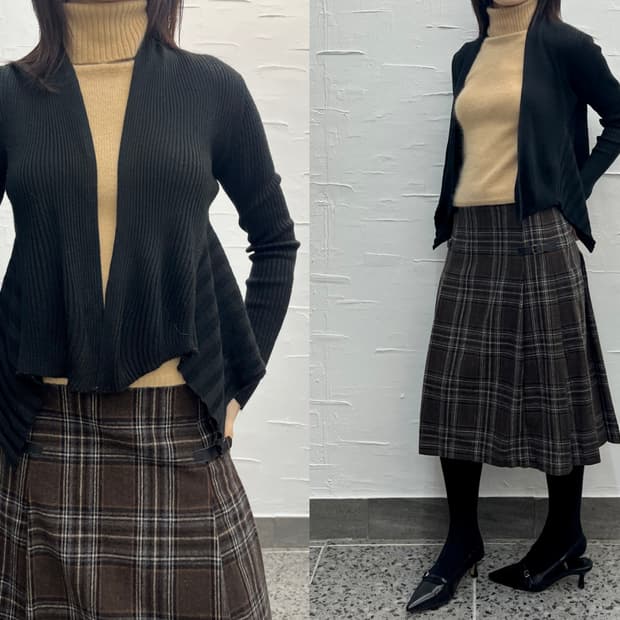 crop flared cardigan
