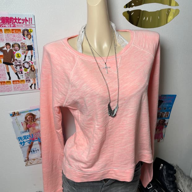 Holister 홀리스터 핑크 맨투맨