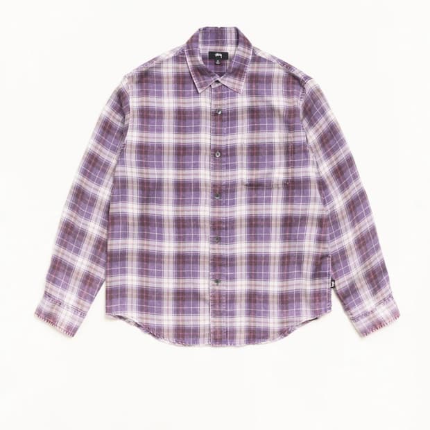 [L] 스투시 매튜 플레이드 셔츠 라벤더