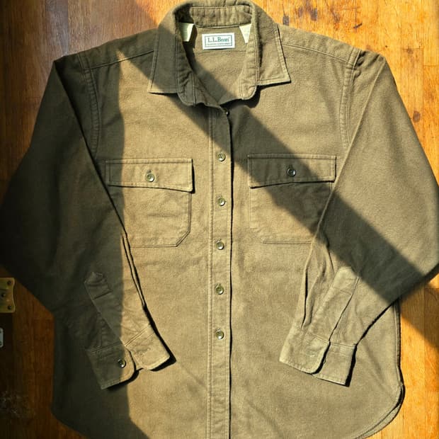 L.L.Bean 엘엘빈 샤모아 카키 컬러  Made In USA 