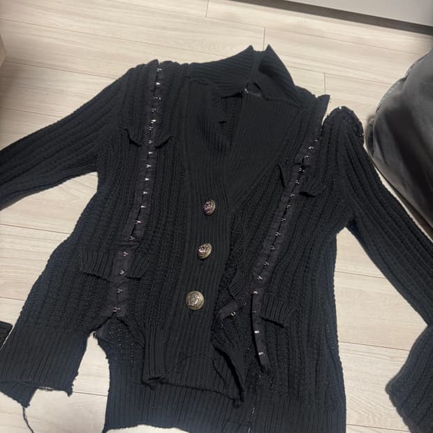 더미스테리어스호텔 빈티지커스텀 블랙가디건